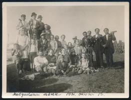 1921 Mátyás házai szüret, fotó 12x9 cm