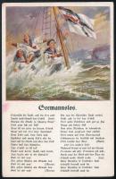 1917 Tábori posta képeslap / Field postcard "K. U. K. KRIEGSMARINE S. M. PATROUILLENBOOT CSUKA&...