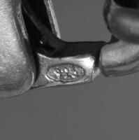 Ezüst (Ag) masszív lapos pancer nyaklánc, jelzett, h: 57 cm, nettó: 34,4 g