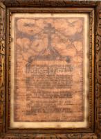 1933 25 év irrendenta rézkarc Oláh jelzéssel 22x14 cm Üvegezett keretben