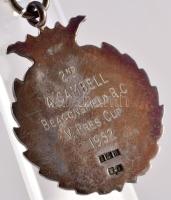 1952 Vadász témájú zománcozott ezüst (Ag) függő, jelzett, bruttó 13g