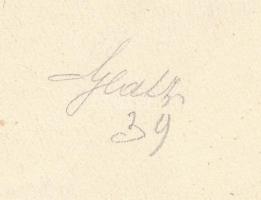 Glatz jelzéssel (Glatz Oszkár vagy fia, Henrik?): Női akt. Ceruza, papír. 21×15,5 cm