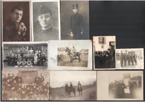 cca 1900-1940 Vegyes katonai fotó tétel, 11 db, változó méretben és állapotban