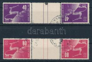 1950 UPU sor ívközéprészes fordított párokban Mi 28-29 KZ (Mi EUR 80.-)