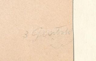 Glatz jelzéssel (Glatz Oszkár vagy fia, Henrik?): Kislány a zongoránál. Ceruza, papír. Paszpartuban....