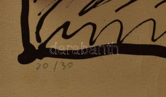 Jelzés nélkül: Férfi akt. Nyomat, papír. Számozott (20/30). Feltekerve, törésnyomokkal. 32x41 cm