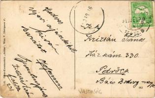 1911 Tiszaistvánfalva, Backi Jarak; Kirche und Pfarrhaus / templom és paplak / church, vicarage + &q...