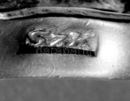 Ezüst (Ag) lamellás karkötő, jelzett, h: 19 cm, nettó: 4,2 g