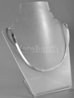 Ezüst (Ag) mintás lapos kígyó karkötő, jelzett, h: 51 cm, nettó: 14 g