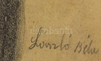 László Béla (XX. sz. első fele): 10 db tanulmányrajz. Klf. technikák, papír, többségében jelzett, ré...