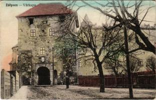 Zólyom, Zvolen; Várkapu. Vasúti levelezőlapárusítás 349. / castle gate (EK)