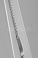 Ezüst (Ag) lapos pancer karkötő véshető résszel, jelzett, h: 20 cm, nettó: 9,5 g