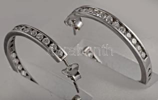 Ezüst (Ag) sokköves fülbevalópár, jelzett, 2,6×2,4 cm, bruttó: 6,5 g