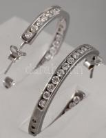 Ezüst (Ag) sokköves fülbevalópár, jelzett, 2,6×2,4 cm, bruttó: 6,5 g