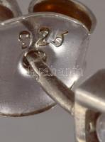 Ezüst (Ag) sokköves fülbevalópár, jelzett, 2,6×2,4 cm, bruttó: 6,5 g