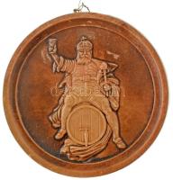 DN "Gambrinus" a sör védőszentjéről készült, falra akasztható kerámia plakett, hátoldalán "BALÁZS ÁRPÁD" jelöléssel (130mm) T:AU,XF, lepattogzások