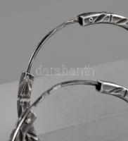 Ezüst (Ag) mintás creole fülbevalópár, jelzett, d: 3,2 cm, nettó: 3,3 g