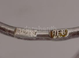 Ezüst (Ag) mintás creole fülbevalópár, jelzett, d: 3,2 cm, nettó: 3,3 g