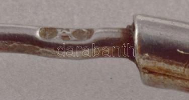 Ezüst (Ag) golyós-mintás fülbevalópár, jelzett, d: 2,7 cm, nettó: 5,7 g