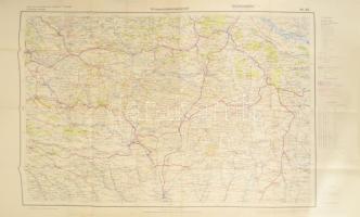 1939 Karte des europäischen Rußland Nr. 32, Kirowo (Jelissawetgrad) / Kirovohrad (korábban Jeliszavethrad, ma Kropivnickij, Ukrajna) térképe, 1 : 300.000, nagyméretű térkép, kisebb foltokkal, sérülésekkel, ragasztott, 81x114 cm