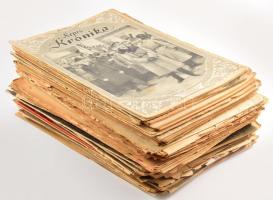 cca 1914-1918 Nagy doboz nagyrészt első világháborús képes újság: Érdekes Újság, Képes krónika, stb. Látványos képanyaggal