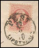 1870 5kr 2. súlyfokozatú levélen "PEST / LIPÓTVÁROS" - Graz, ahol 10kr portóval és "A...