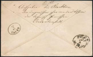 1870 5kr 2. súlyfokozatú levélen "PEST / LIPÓTVÁROS" - Graz, ahol 10kr portóval és "A...