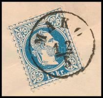 ~1870 5kr díjjegyes borítékon 10kr ajánlott küldeményként / Registered 5kr PS-cover with 10kr "...