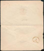 ~1870 5kr díjjegyes borítékon 10kr ajánlott küldeményként / Registered 5kr PS-cover with 10kr "...