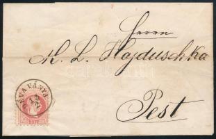 1867 5kr levélen / on cover "DÉVAVÁNYA" - Pest