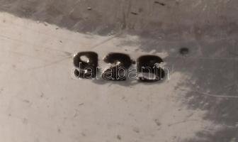 Ezüst (Ag) szoliterköves gyűrű, jelzett, méret: 55, bruttó: 6,5 g