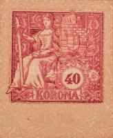 1903 40K karton próbanyomat 12-es tömb