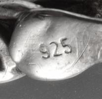 Ezüst (Ag) duplaszemes karkötő, jelzett, h: 19,5 cm, nettó: 6,2 g