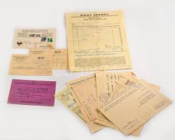 ca 1915-1940 Miskolc, Kassa 12 db klf fejléces számla