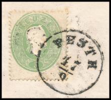 1862 Baján írt, Pesten helyi levélként feladott küldemény 3kr bérmentesítéssel / Cover written in Ba...