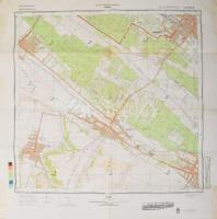 1993 Nagykáta, Tápióbicske környéke, katonai térkép, 1 : 25.000, foltos, 47,5x46,5 cm