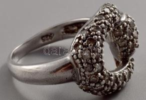 Ezüst (Ag) sokköves gyűrű, jelzett, méret: 50, bruttó: 4,3 g