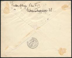 1938 Ajánlott levél Bécsből Magyaróvárra, osztrák-német vegyes bérmentesítéssel / Registered cover w...