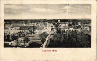 1907 Nagykálló, látkép, Szabó János üzlete. Sarkady József kiadása (ázott / wet damage)