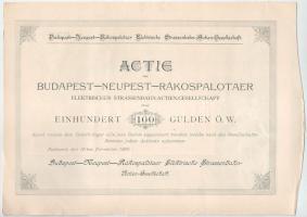 Budapest 1894. "Budapest - Ujpest - Rákospalotai Villamos Közuti Vasut Részvény-Társaság" ...