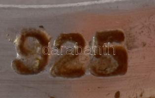 Ezüst (Ag) lilaköves gyűrű, jelzett, méret: 52, bruttó: 3 g