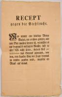 1768 Recept a szarvasmarhapestis ellen. 4p. gegen die Viehfeuche.