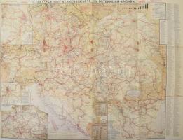 G. Freytag's neue Verkehrskarte von Österreich-Ungarn / Az Osztrák-Magyar Monarchia közlekedési térképe, 1899-es térkép reprintje, 58,5x84 cm