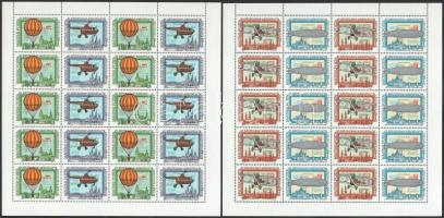 1974 Bélyegnap (47.) - Aerofila (III.) teljes ívsor (20.000) / Mi 2986-2989 complete sheets