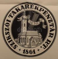 ca 1920 Szikszói takarékpénztár rt. plakát. Kner nyomda, Gyoma, szélén apró lyukakkal 46x64 cm