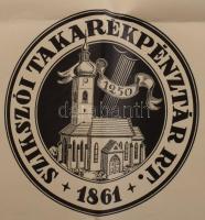 ca 1920 Szikszói takarékpénztár rt. plakát. Kner nyomda, Gyoma, szélén apró lyukakkal 46x64 cm