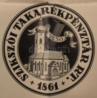 ca 1920 Szikszói takarékpénztár rt. plakát. Kner nyomda, Gyoma, szélén apró lyukakkal 46x64 cm