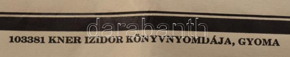 ca 1920 Szikszói takarékpénztár rt. plakát. Kner nyomda, Gyoma, szélén apró lyukakkal 46x64 cm