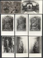 Székesfehérvár - 8 db RÉGI ciszterci templom belső képeslap. Tóth K. photo