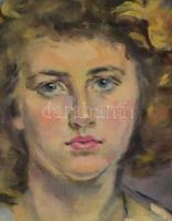 Jelzés nélkül, XX. sz. első fele: Art deco hölgy, 1930-40 körül. Olaj, vászon. 99x69 cm